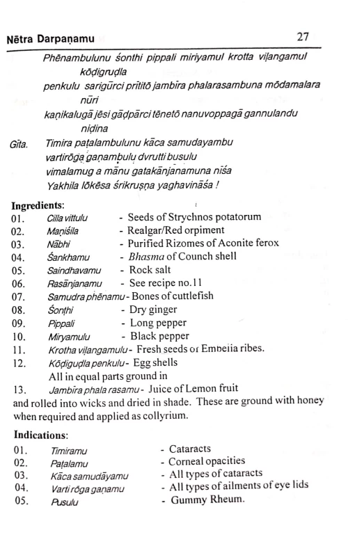 Netra (Locana) Darpanam